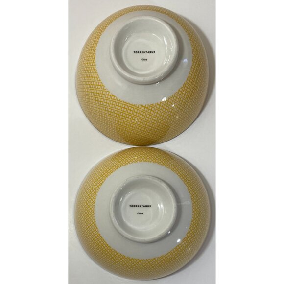 2 Torre & Tagus Yellow Black White Bowls - Picture 4 of 4